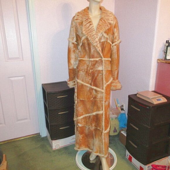 Vtg Escada Penny Lane Fur Coat Size M Long Patchwork Aspen Old Money European - Picture 1 of 15